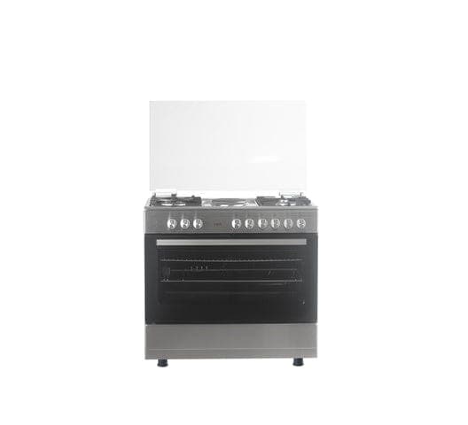 VON VCF964271FSX Freestanding Cooker – 4 Gas + 2 Electric Burners, Cast Iron Pan Support, Flame Failure Device