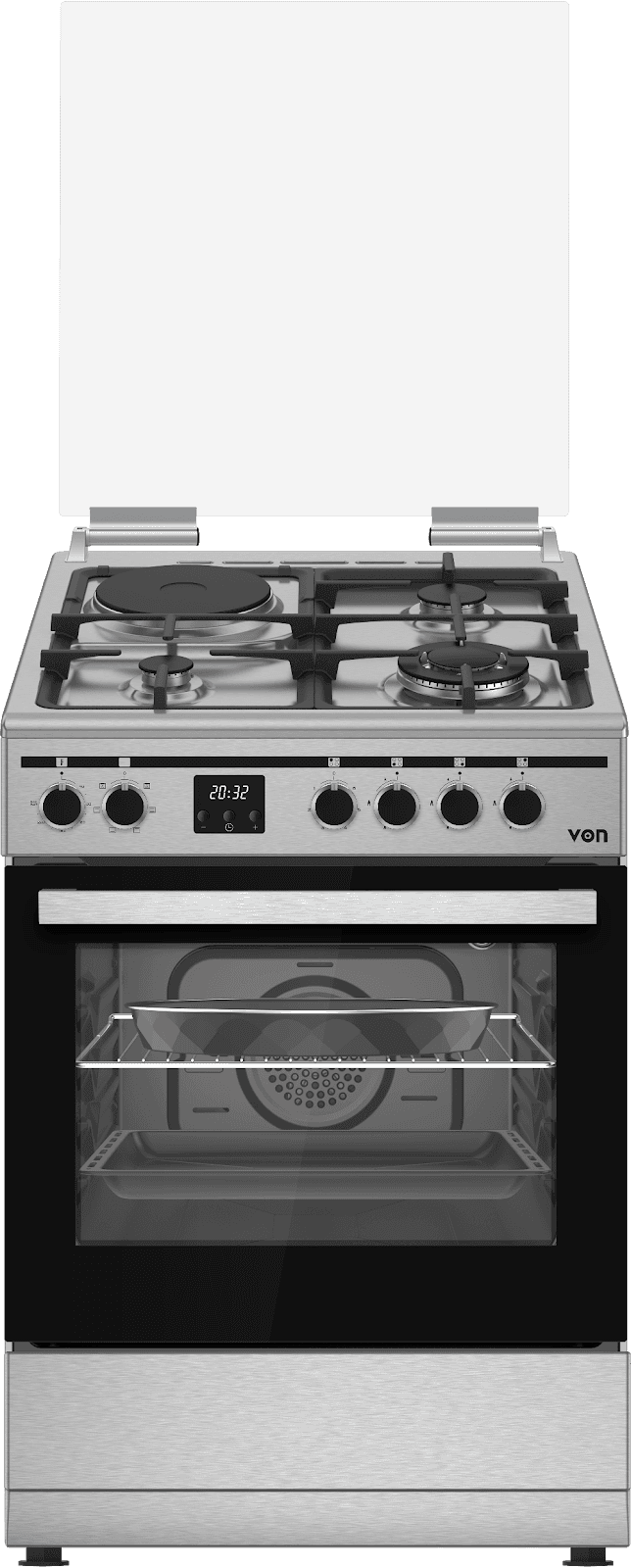 Von VCF663175FSX Freestanding Cooker 3 Gas + 1 Electric - Inox