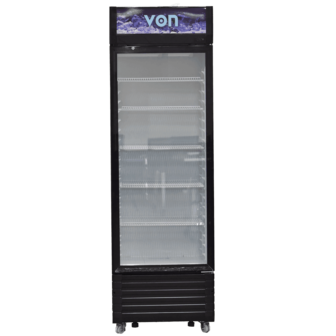 VON VZC38DXK Vertical cooler, 369 Litres - Black