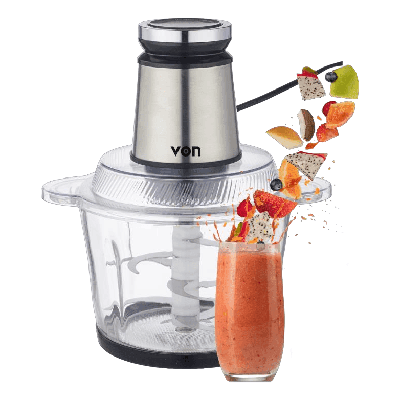 VON CHOPPER VFC6016GLX 600W 3L GLASS JAR SILVER