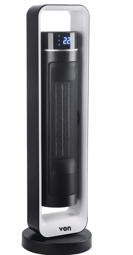 Von VHT223DYAK Tower Heater, 2200W - Black