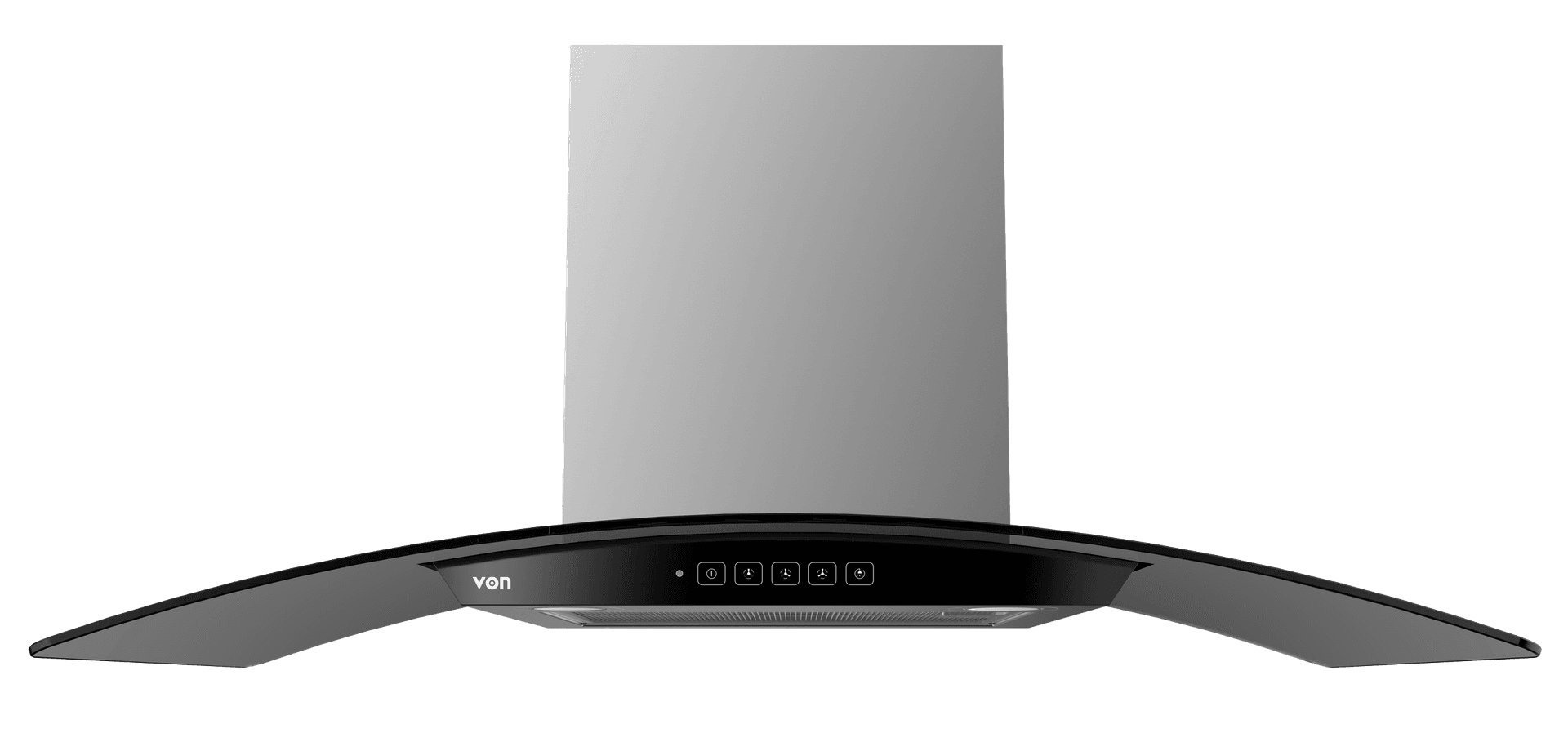 Built In Hood Curved Glass 90CM, Stainless Steel