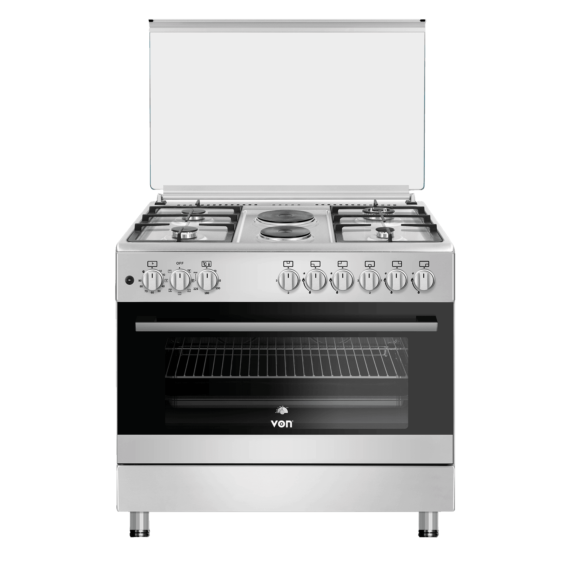 Cooker 4 Gas + 2 Electric - VCF964271FFX, Semi-Inox