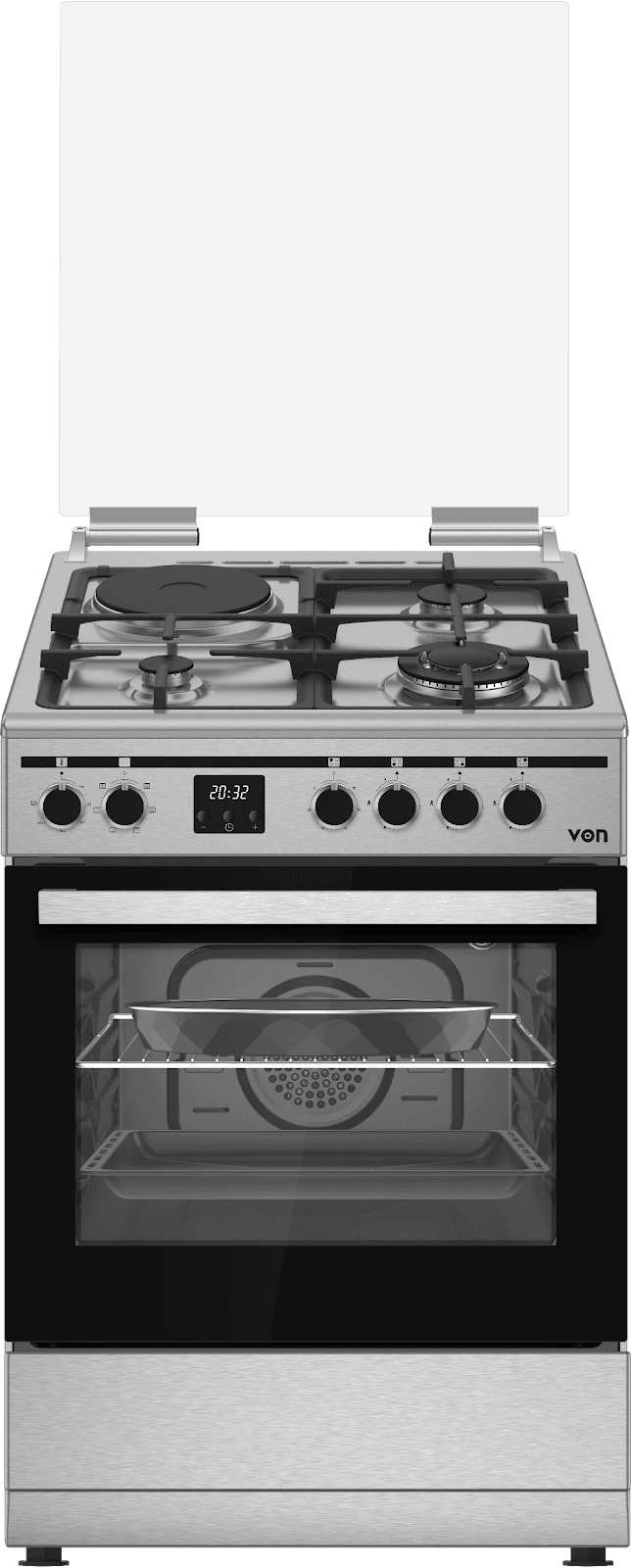 Freestanding Cooker 3 Gas + 1 Electric - Inox