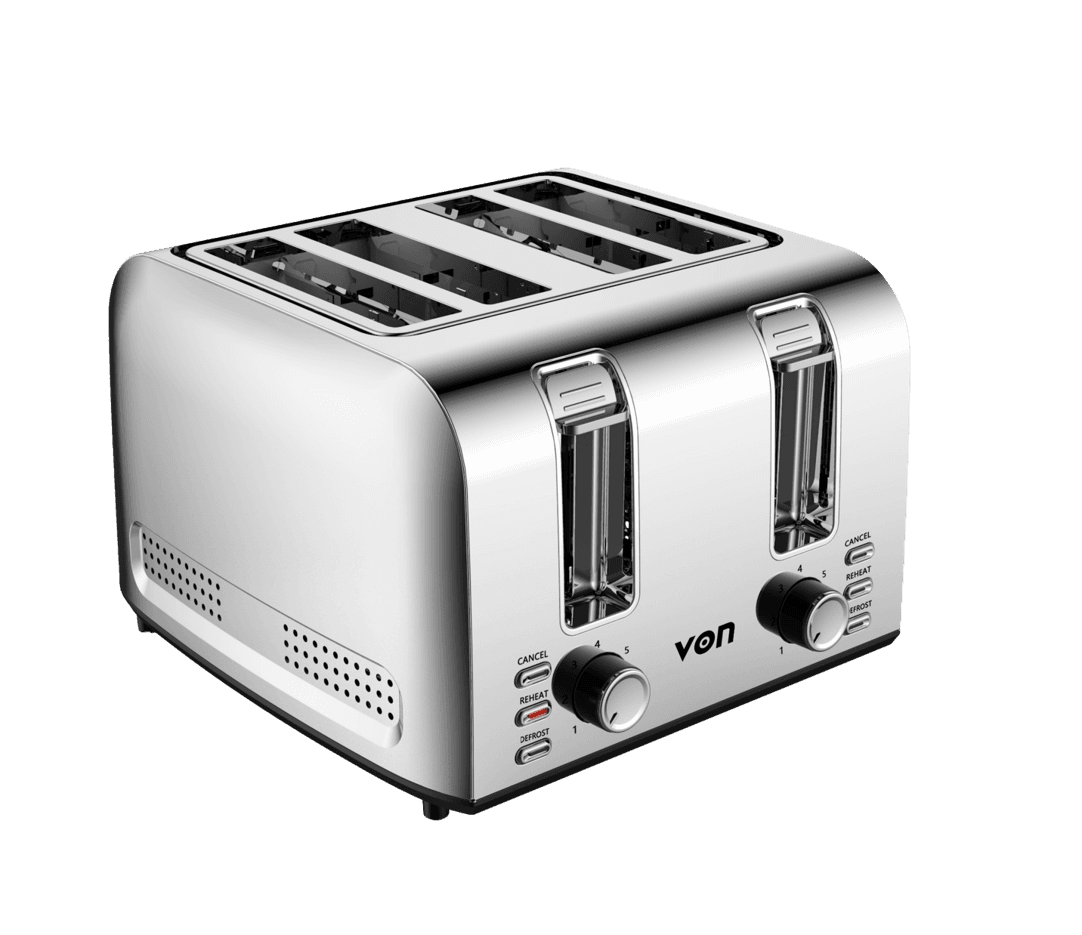 Toaster 4 Slice 1500W - Stainless Steel