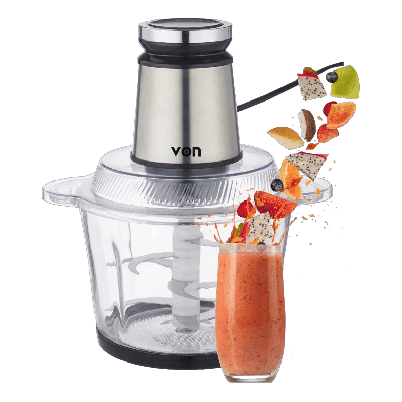 VON CHOPPER VFC6016GLX 600W 3L GLASS JAR SILVER