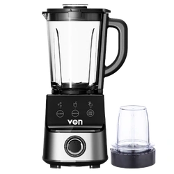 VON VBG1001BLK Glass Jar Blender - 1000W