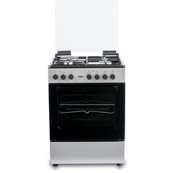 VON VCF653131NSY Freestanding Cooker – 3 Gas + 1 Electric Burners, Enamel Pan Support
