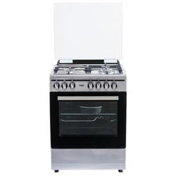 VON VCF663151FSY Freestanding Cooker – 3 Gas + 1 Electric Burners, Thick Enamel Pan Support, Flame Failure Device