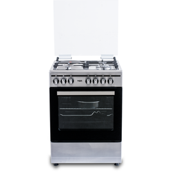 VON VCF663161FSX Freestanding Cooker – 3 Gas + 1 Electric Burners, Cast Iron Pan Support, Flame Failure Device